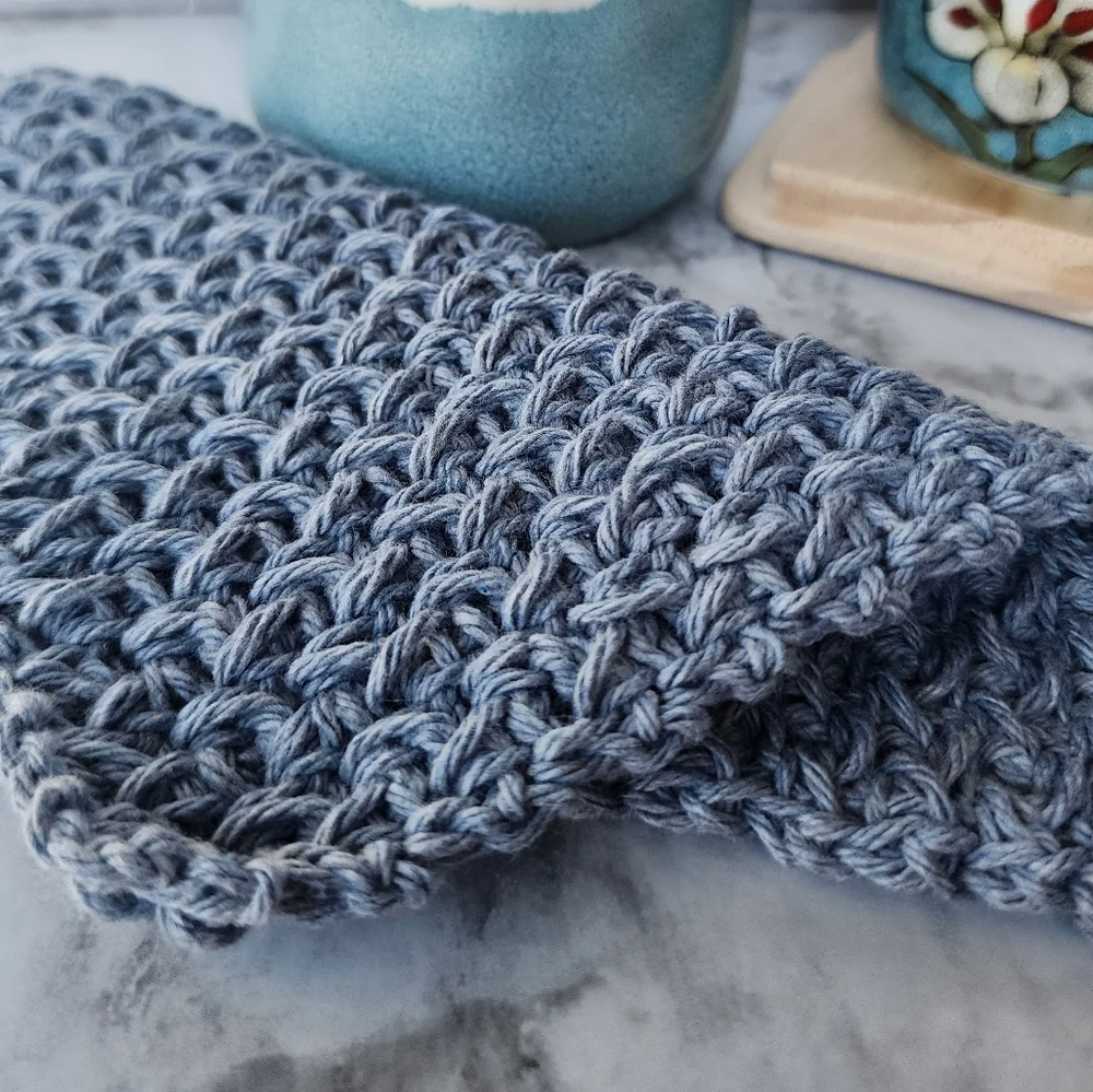 Grey Textured Bath Wash Cloth